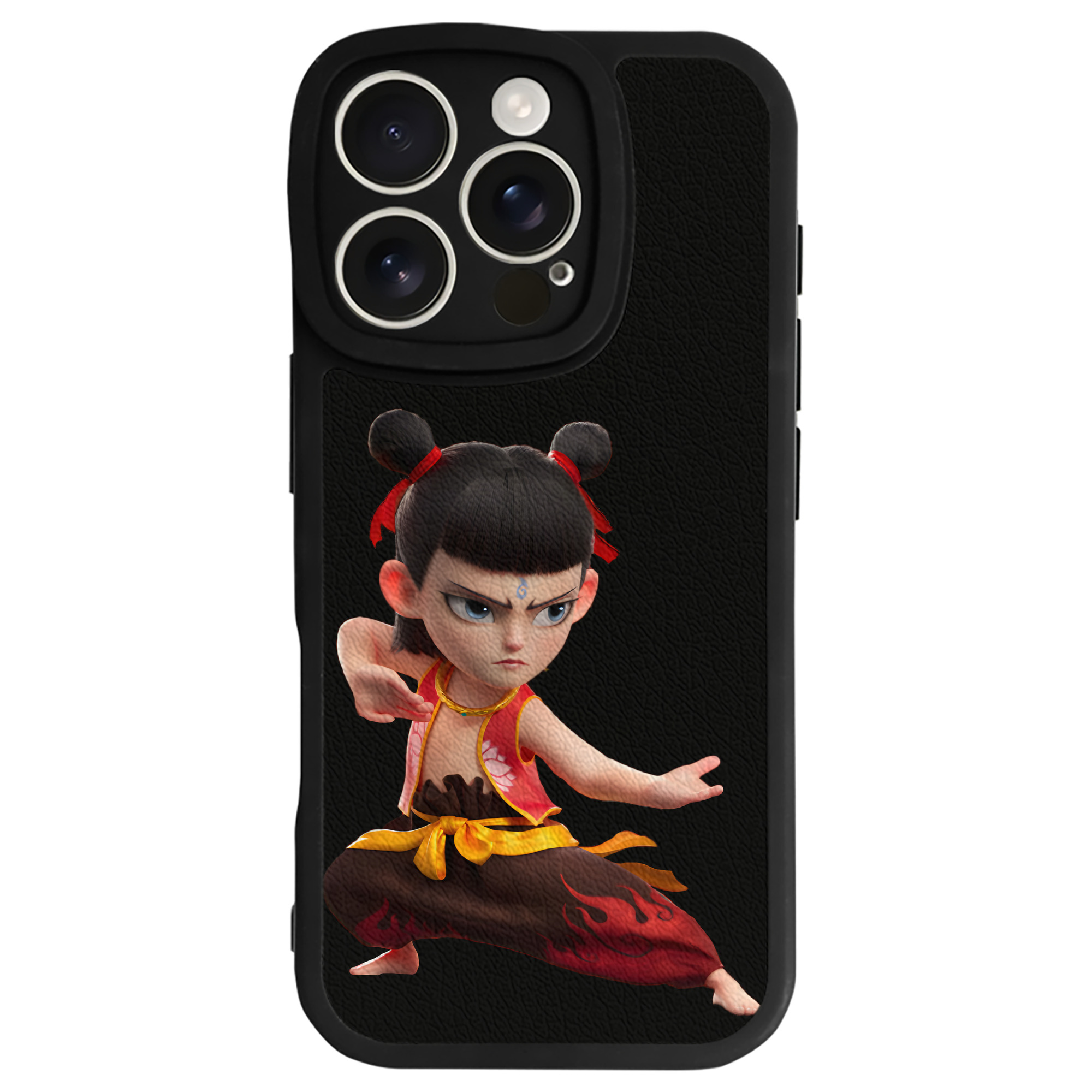 （画像用） Ne Zha 2 ナタ 魔童の大暴れ 【iPhone 16シリーズ対応】シリコンスマホケース（レザー調） 材質：シリコン